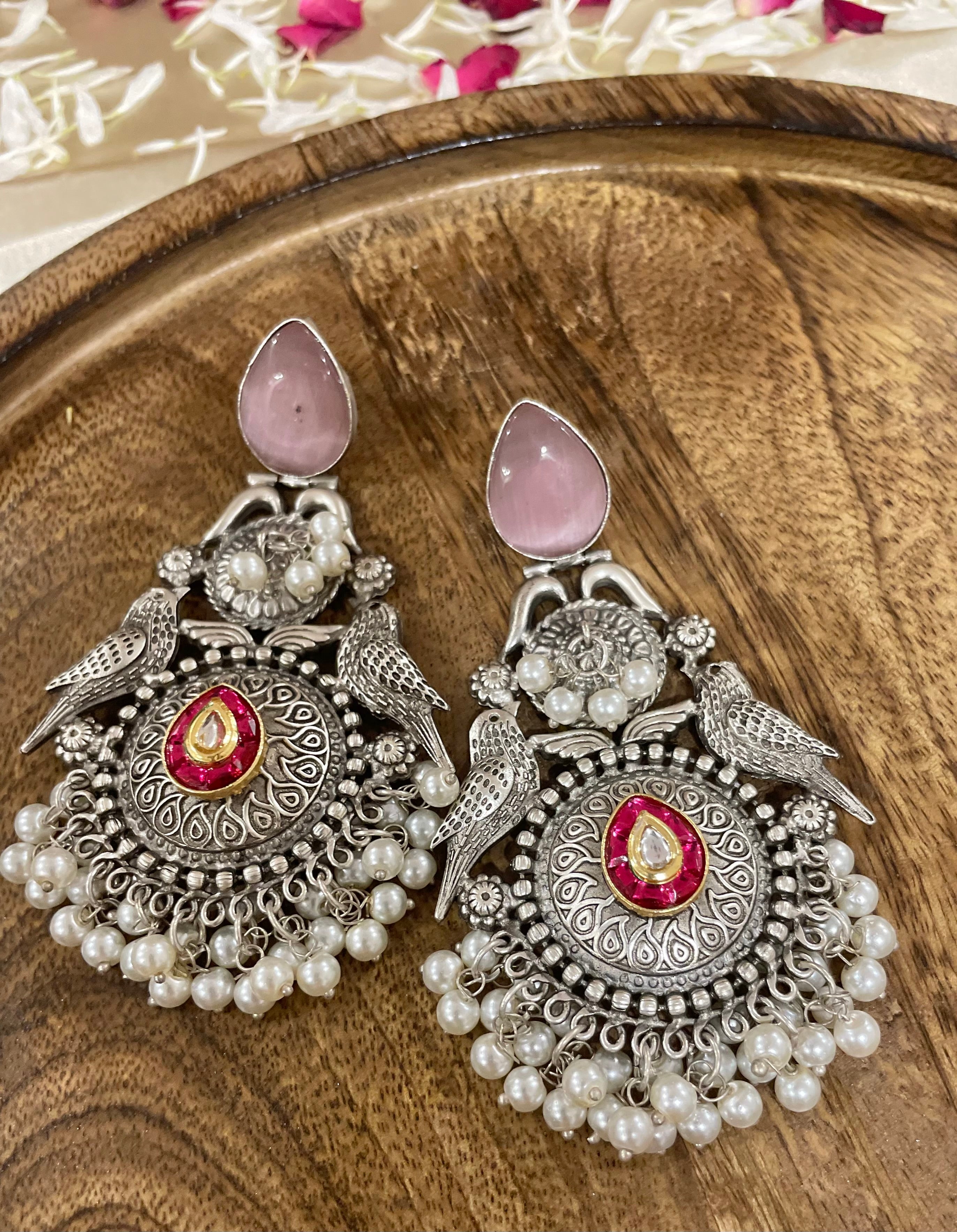 Pihu brass jhumkas