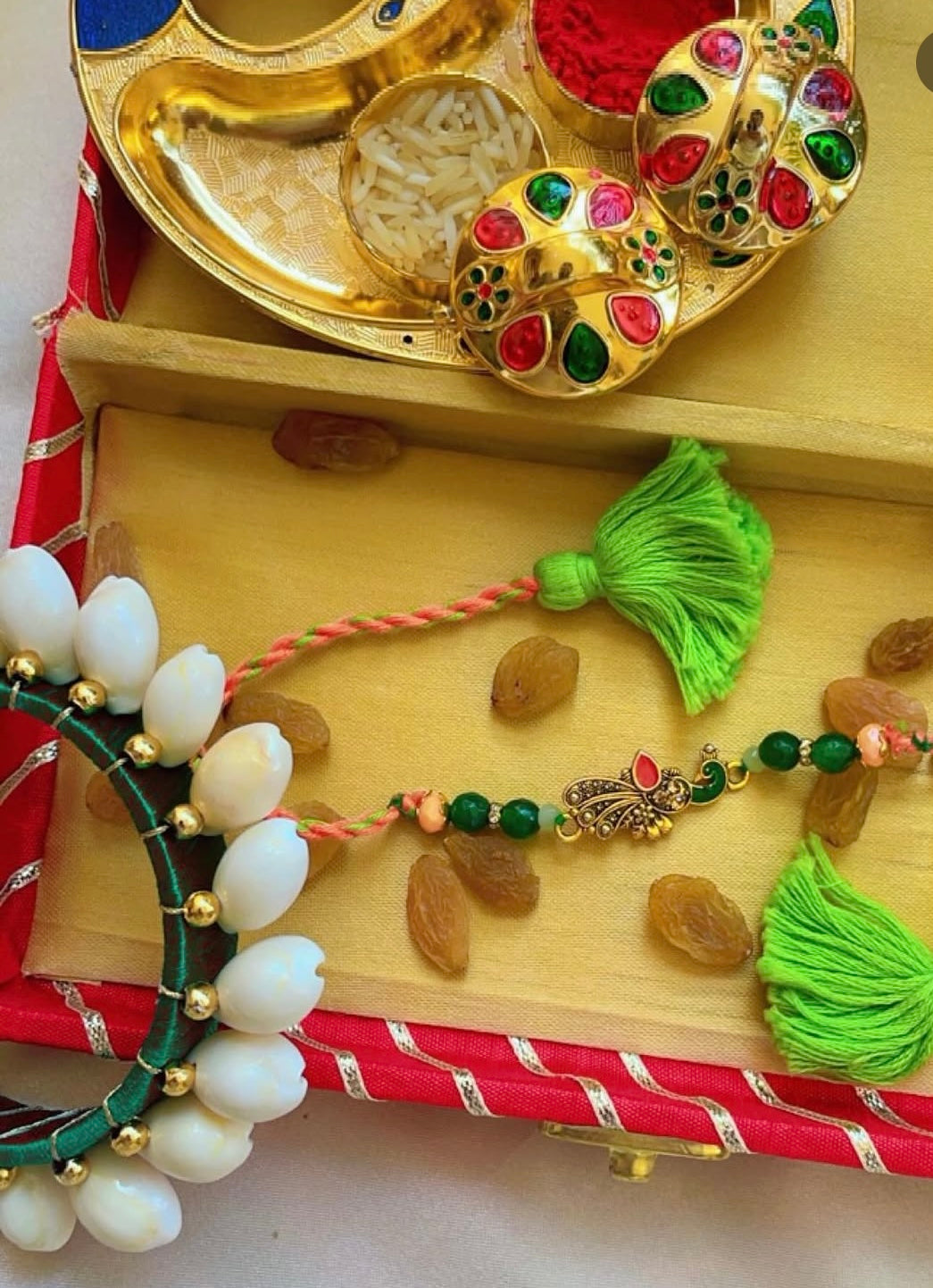 Peacock Rakhi Combo - Rakhi for bhai and bhabhi