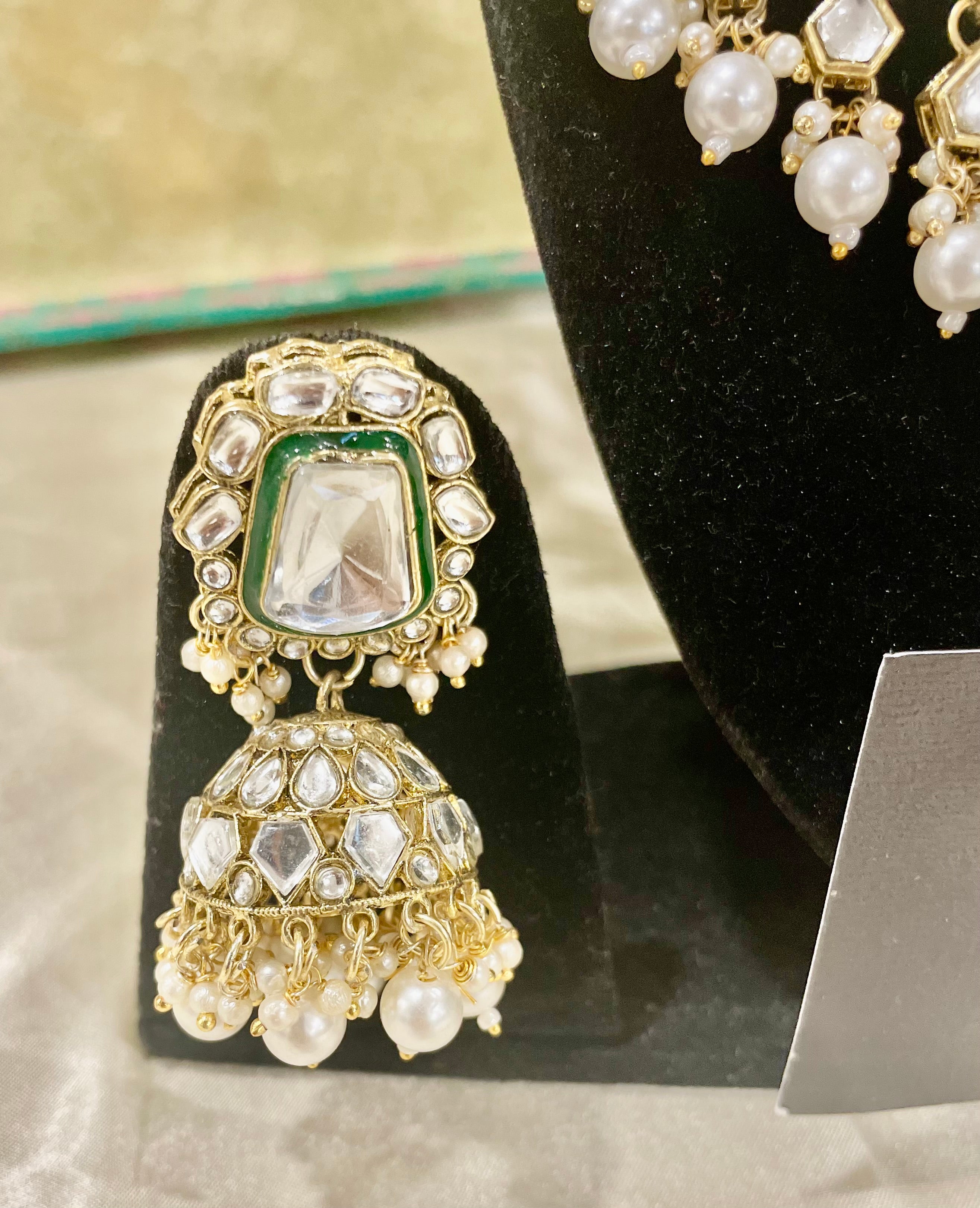 Shafa bridal necklace set - white