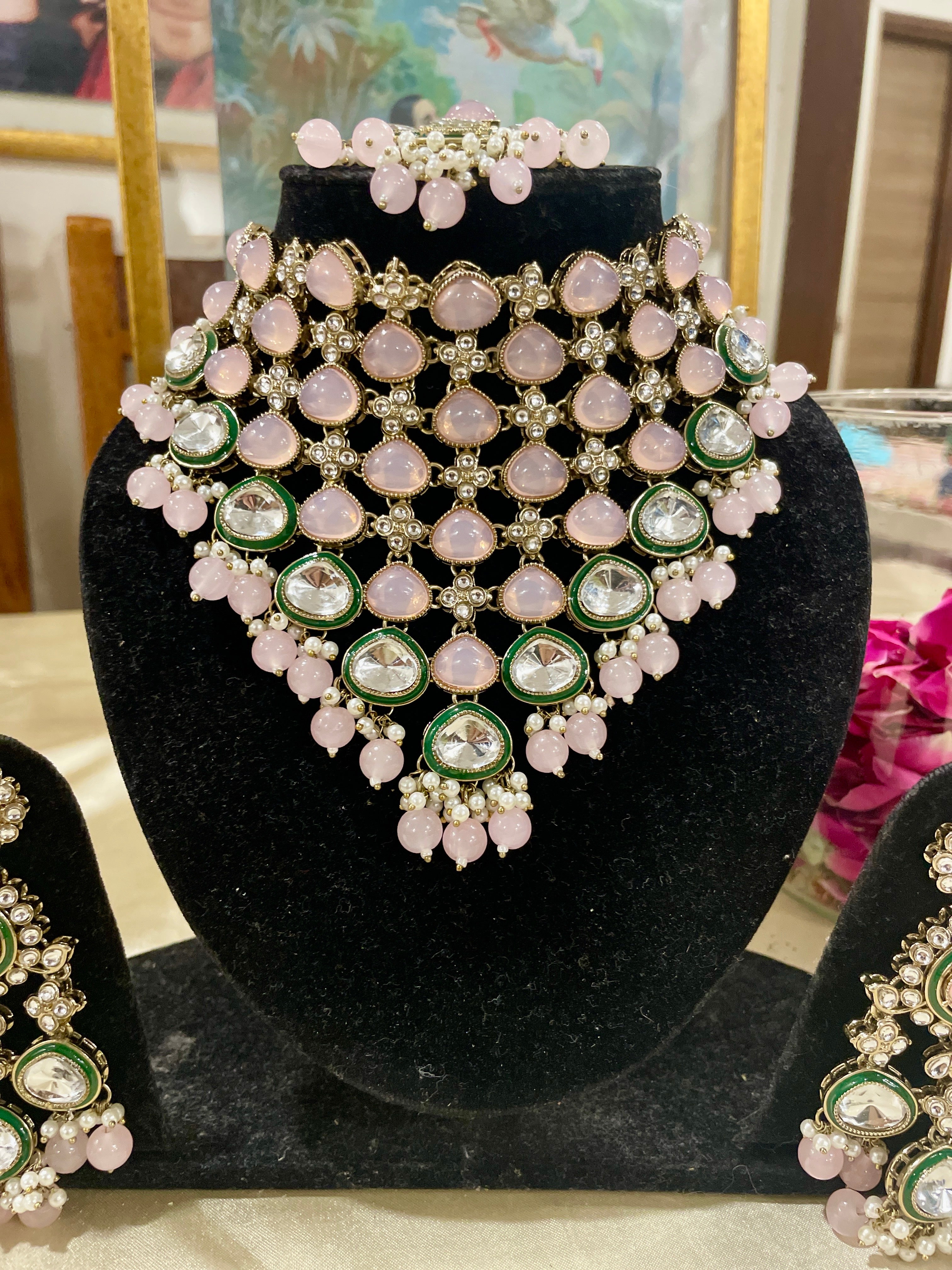 Hridya pink bridal set