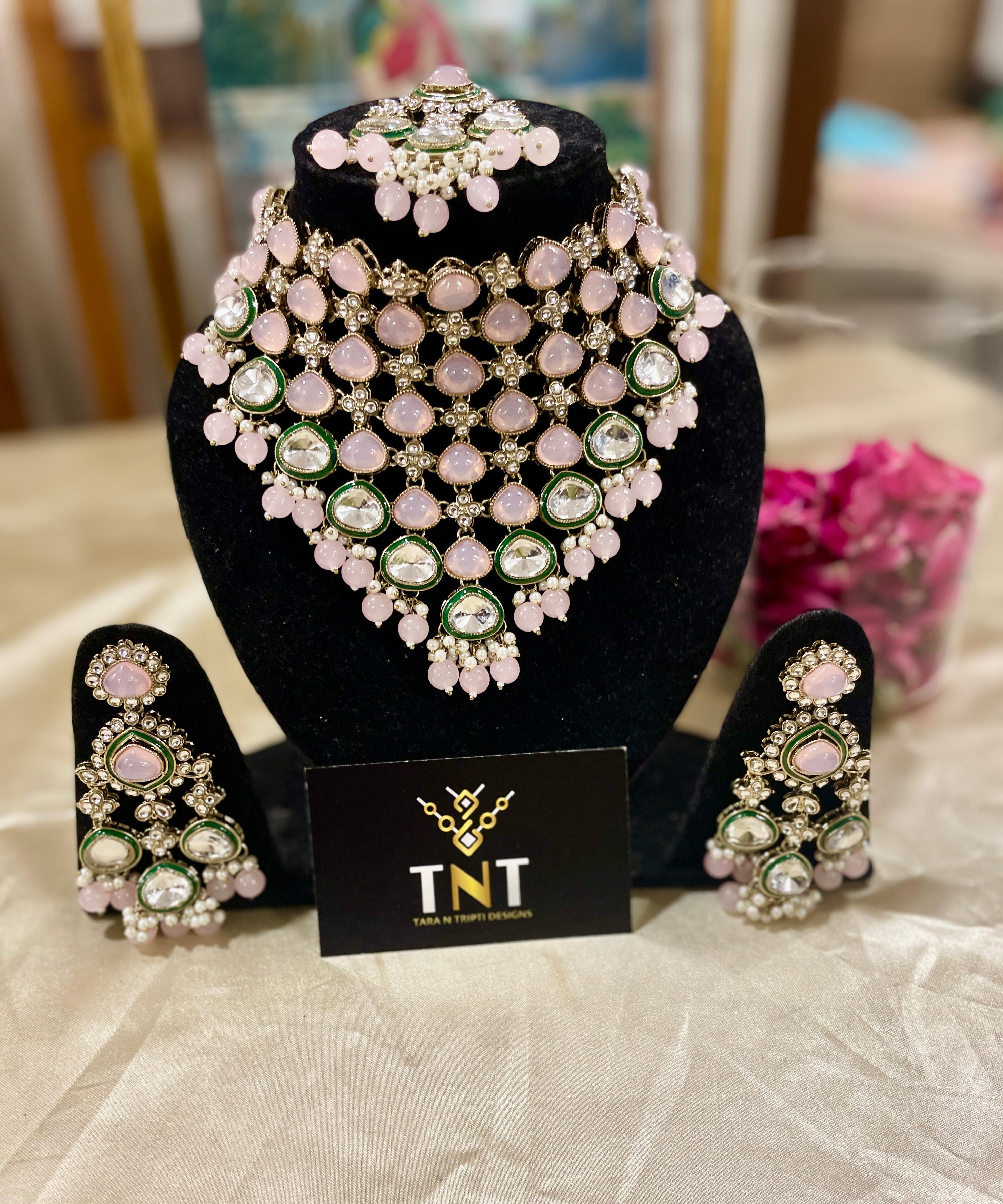 Hridya pink bridal set