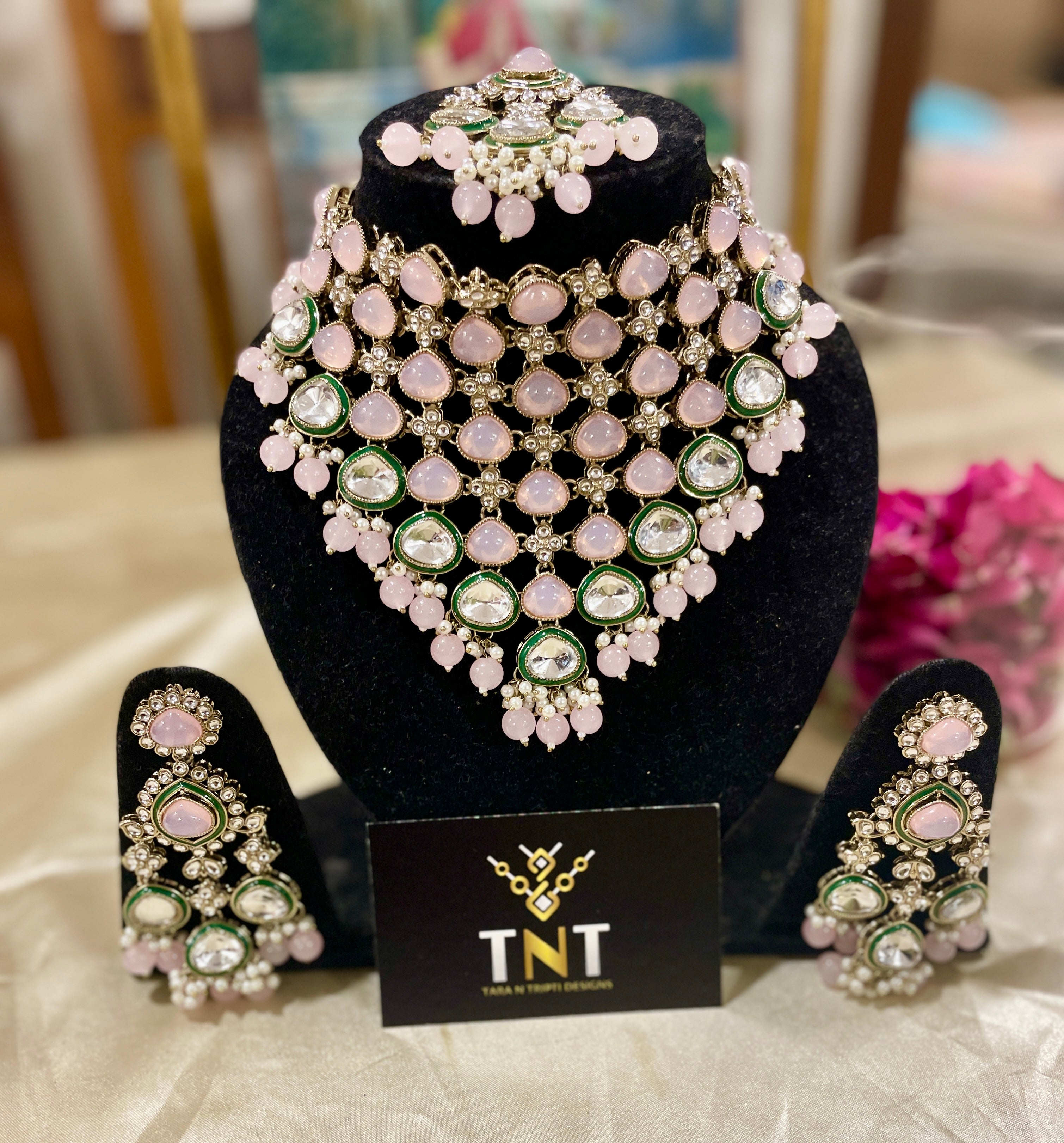 Hridya pink bridal set