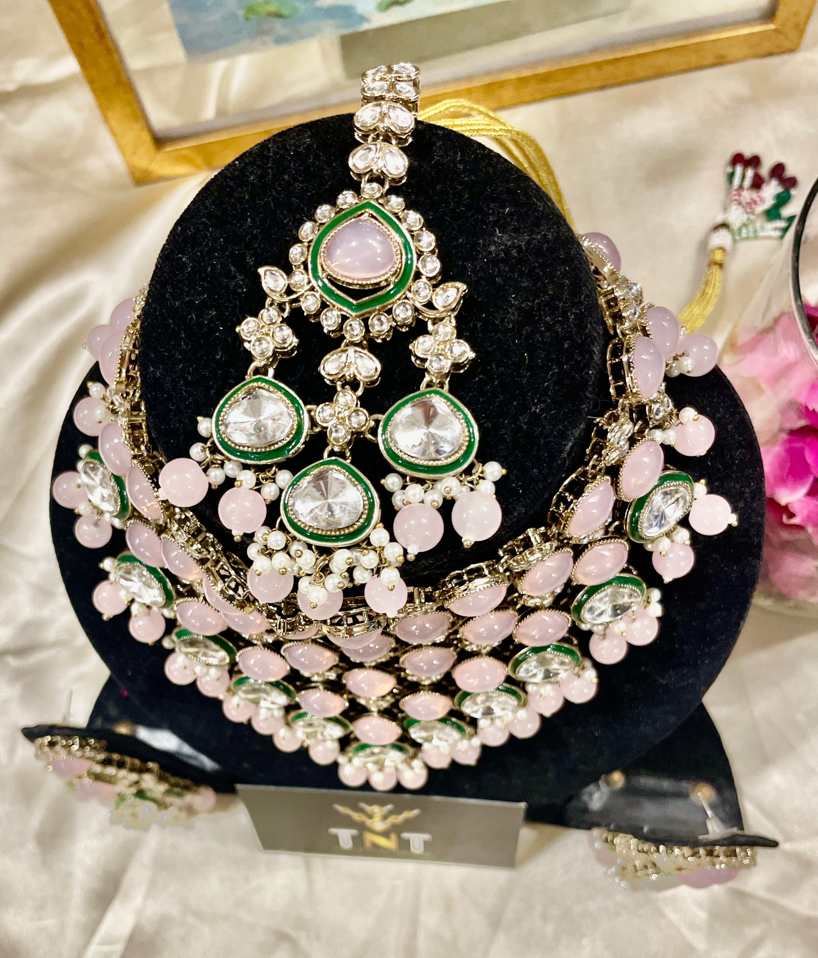 Hridya pink bridal set