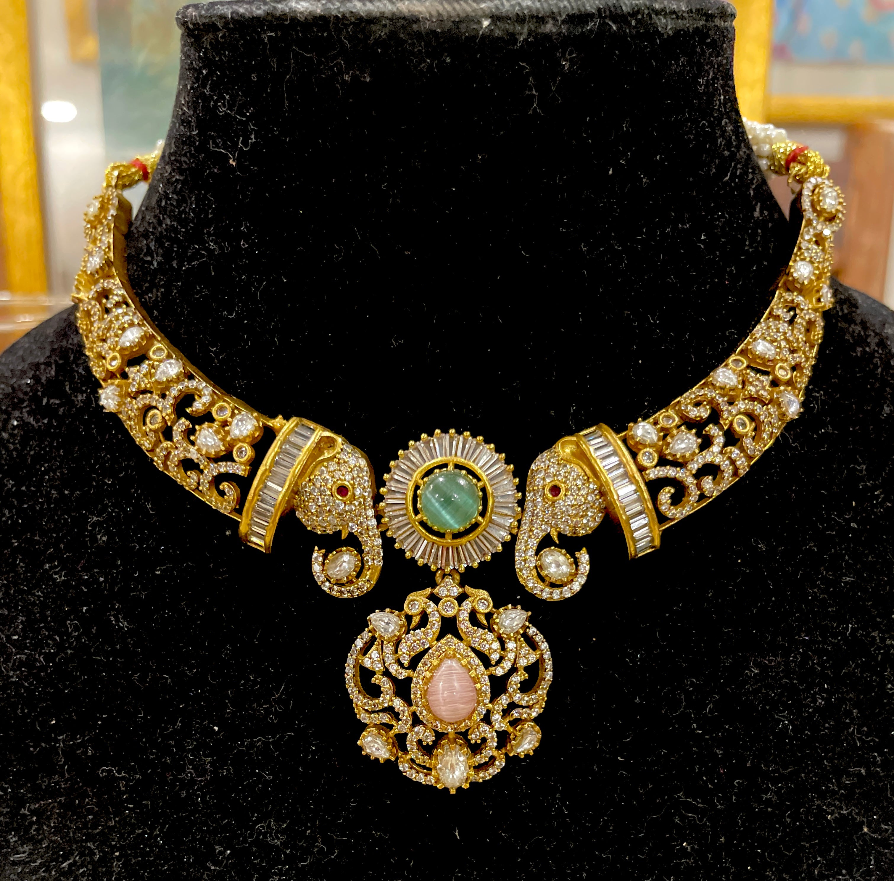 Gajanan American diamond necklace