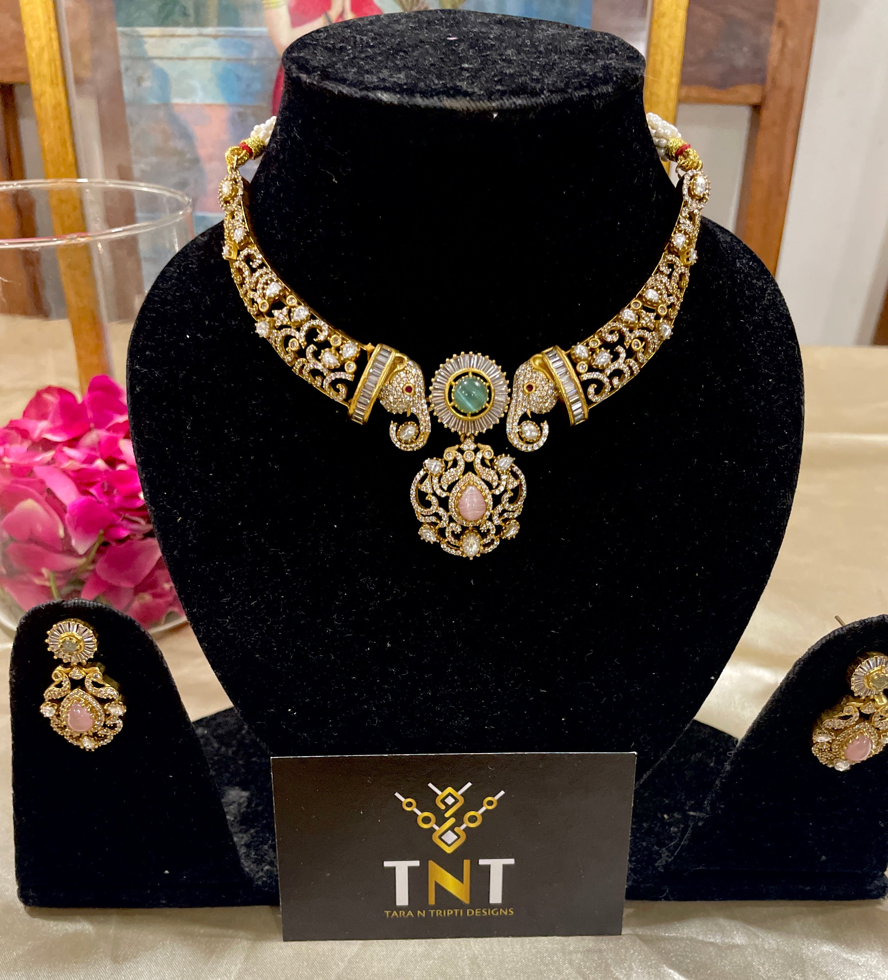 Gajanan American diamond necklace