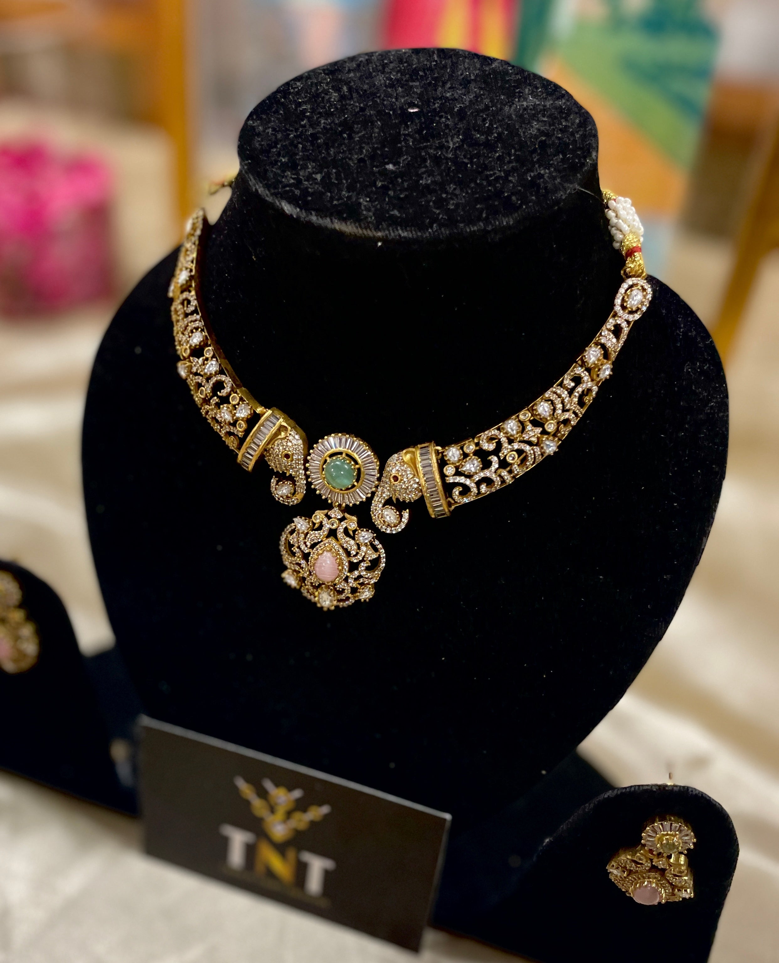 Gajanan American diamond necklace