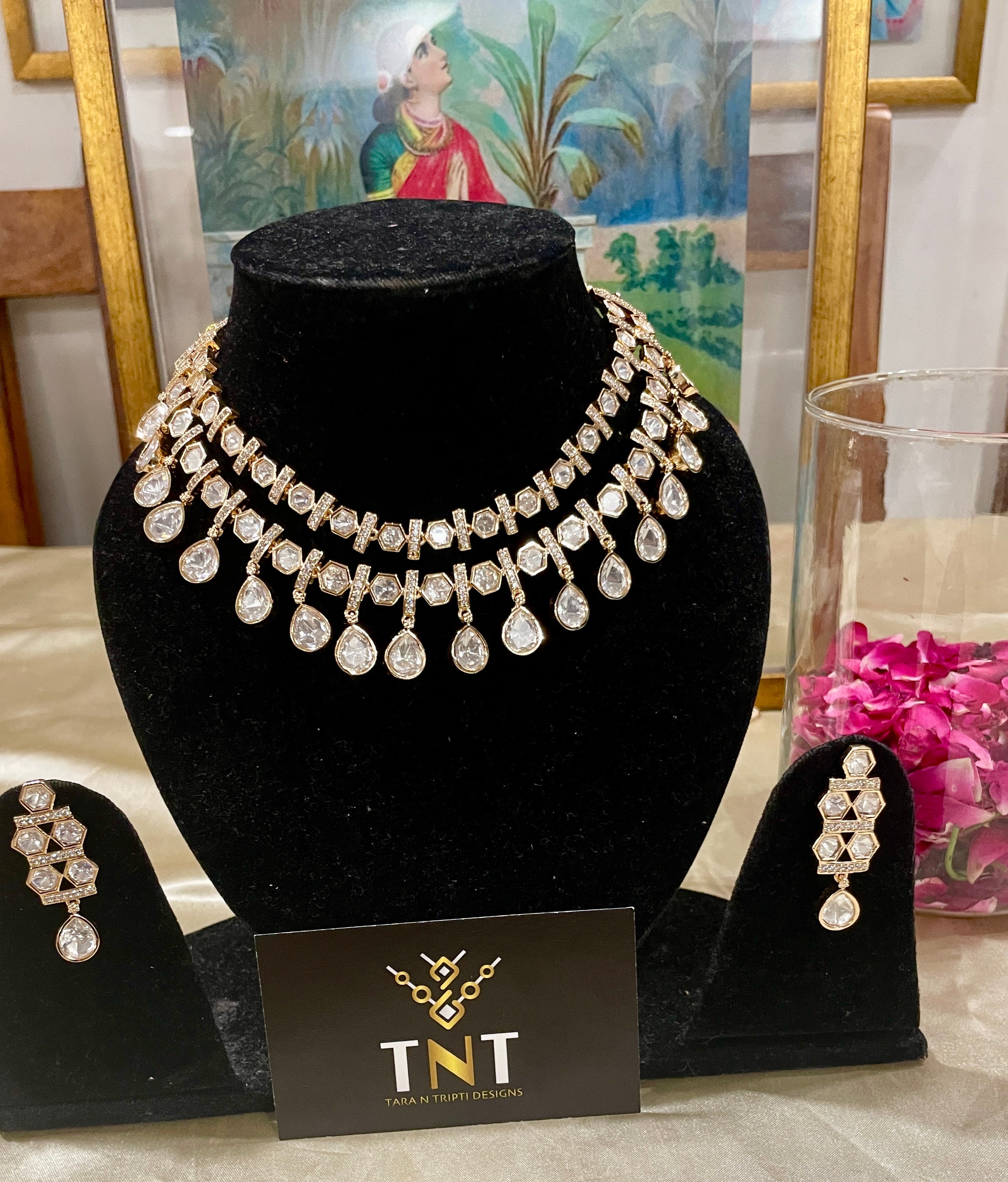 Sylvia polki necklace set