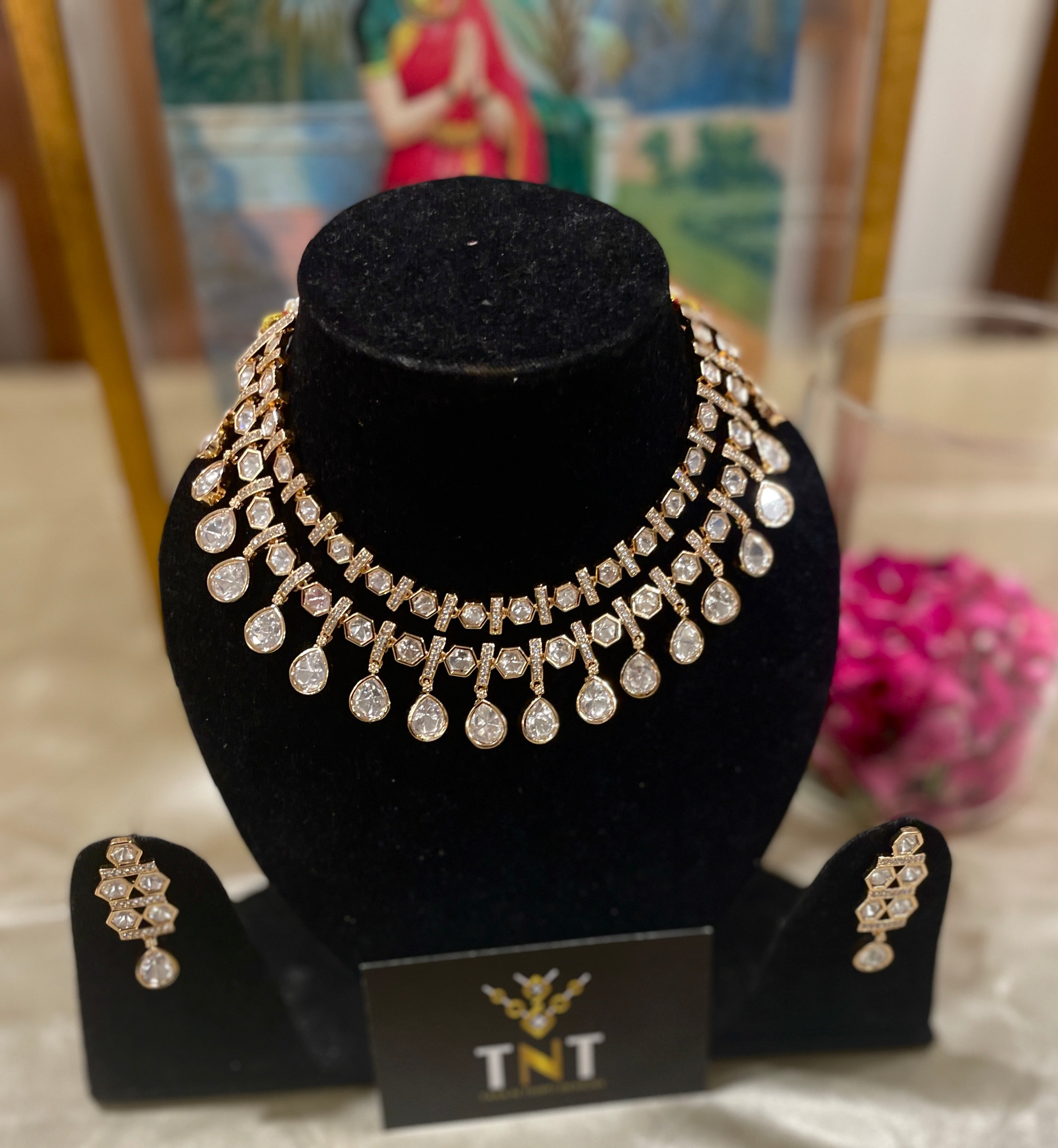 Sylvia polki necklace set