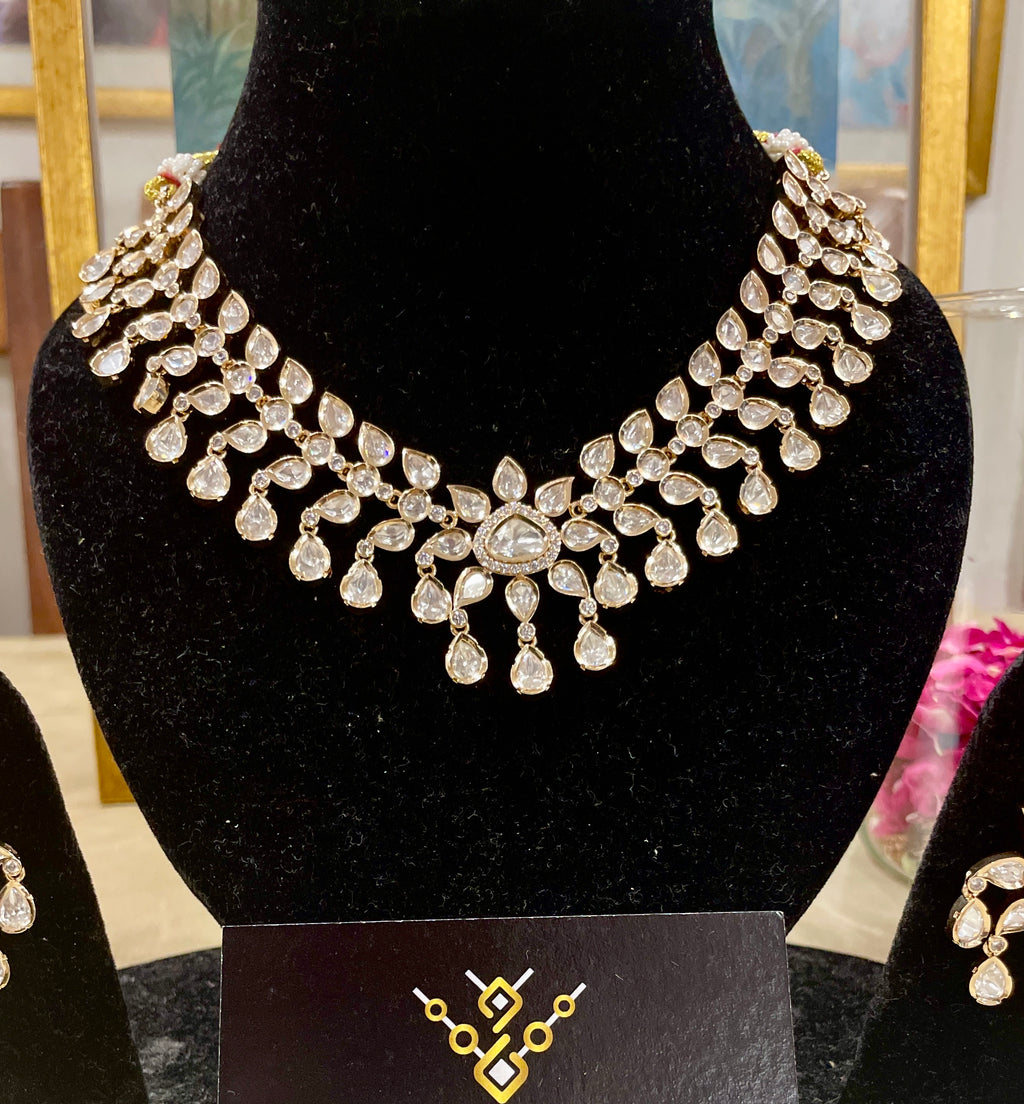 Pushpa semi bridal polki necklace