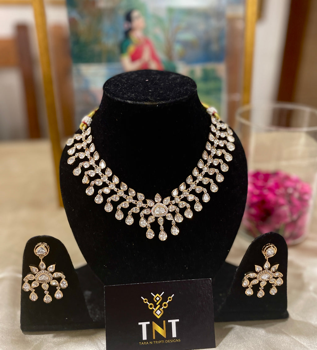 Pushpa semi bridal polki necklace