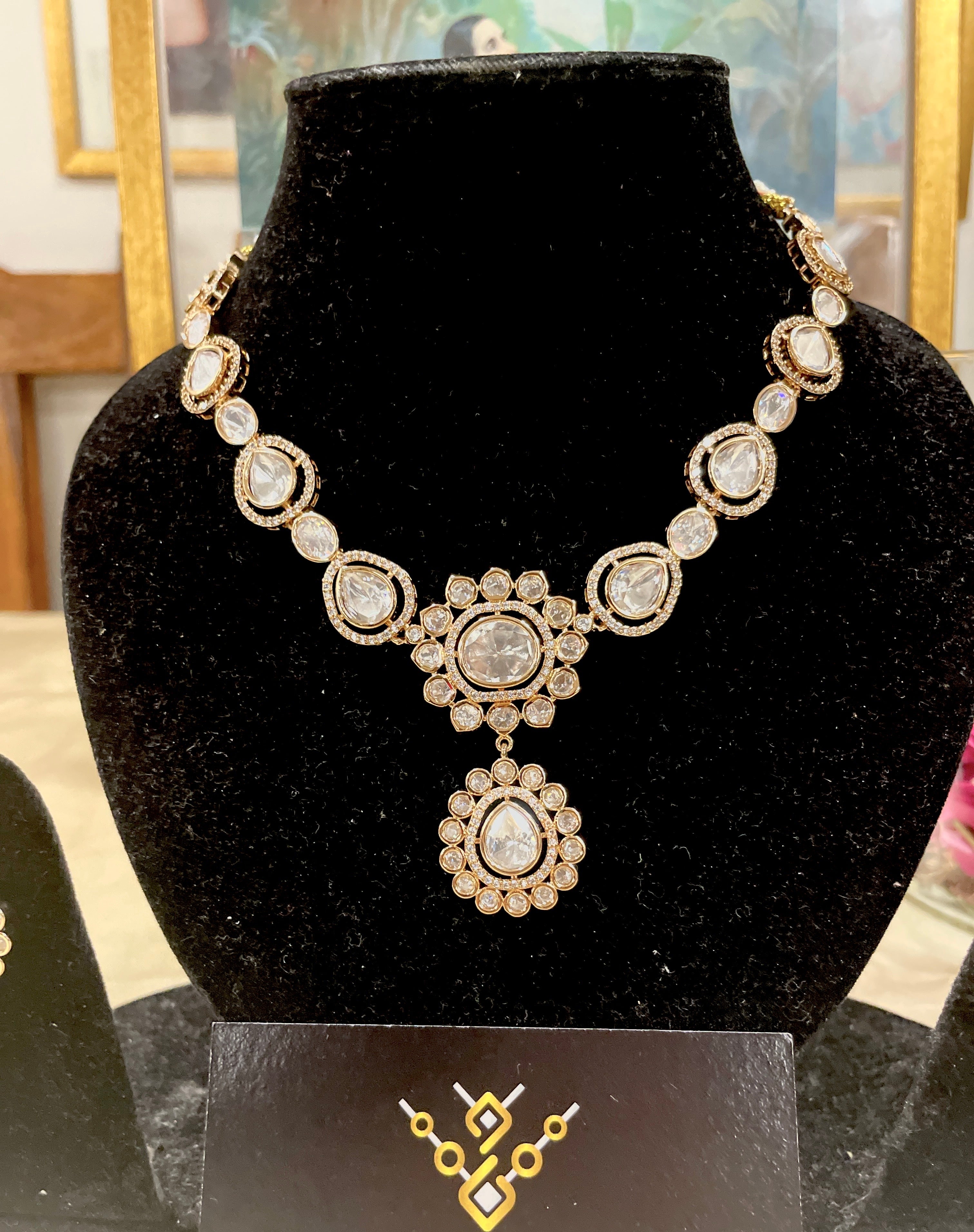 Charan polki necklace set