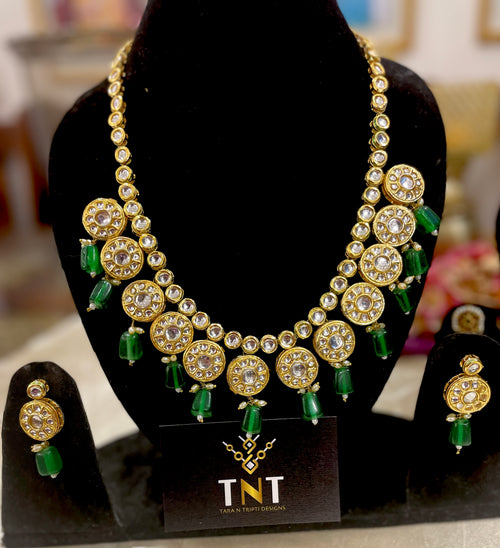 Afshaa kundan long necklace set