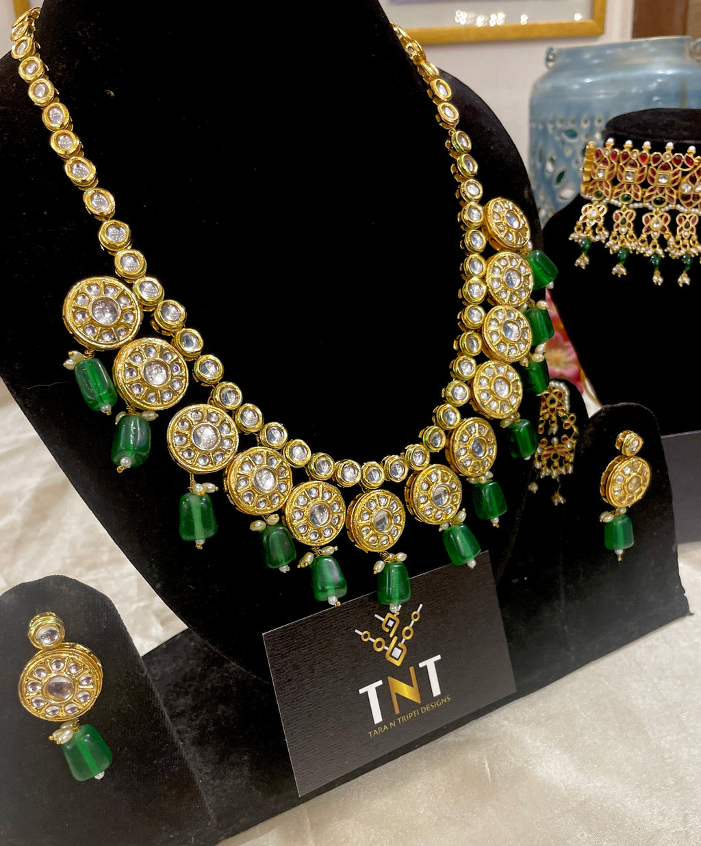 Afshaa kundan long necklace set