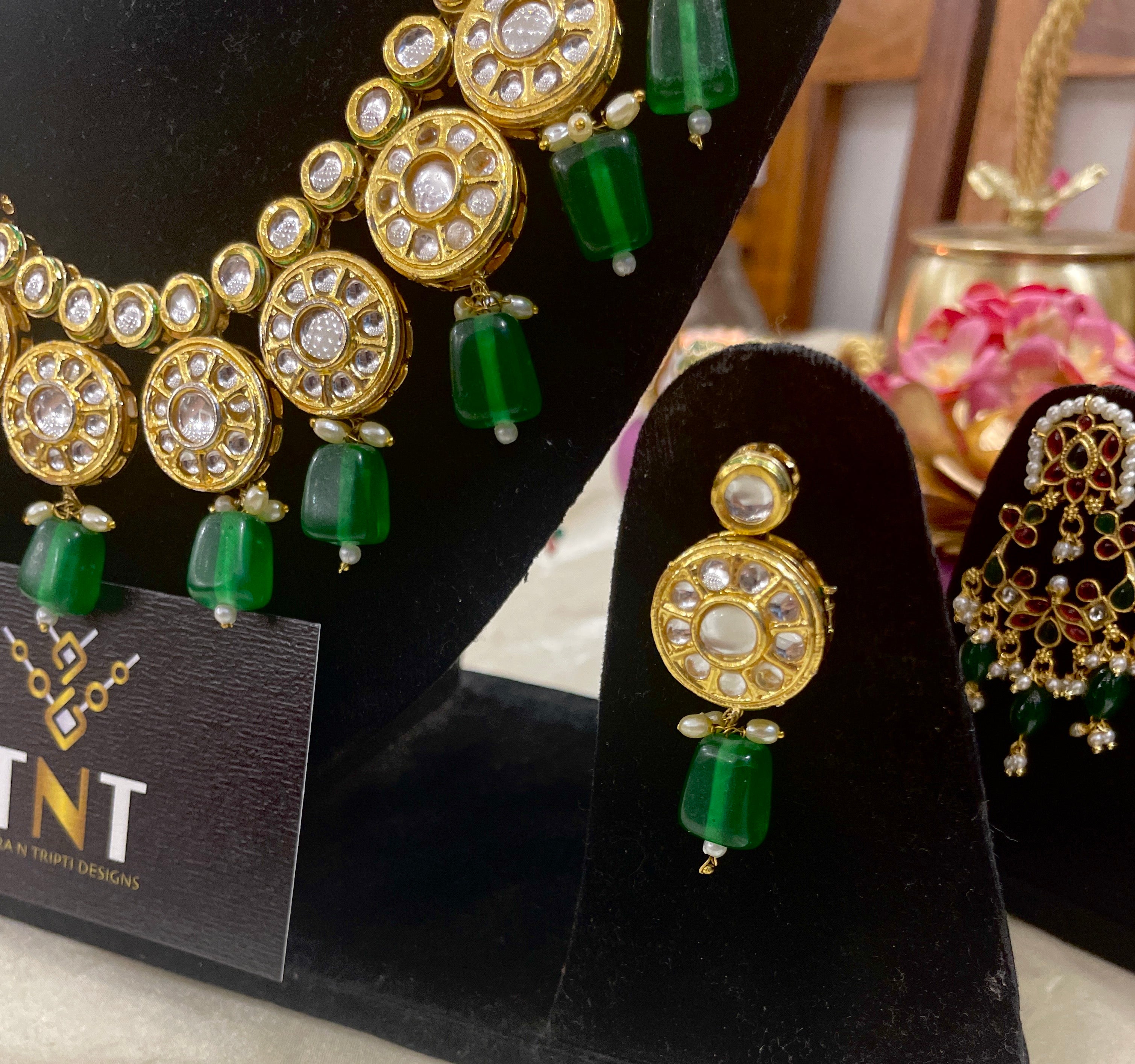 Afshaa kundan long necklace set