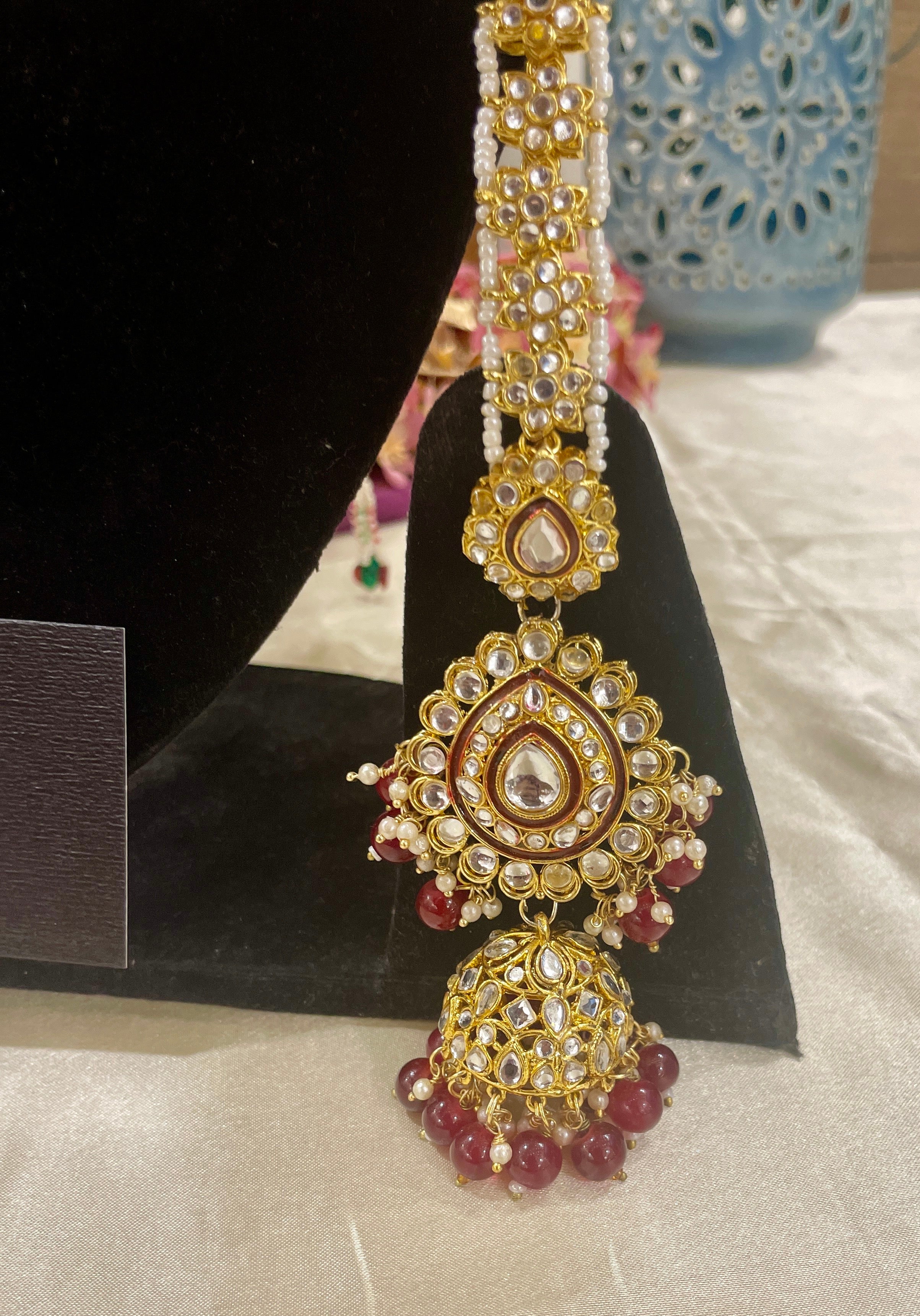 Lalita bridal set with red beads