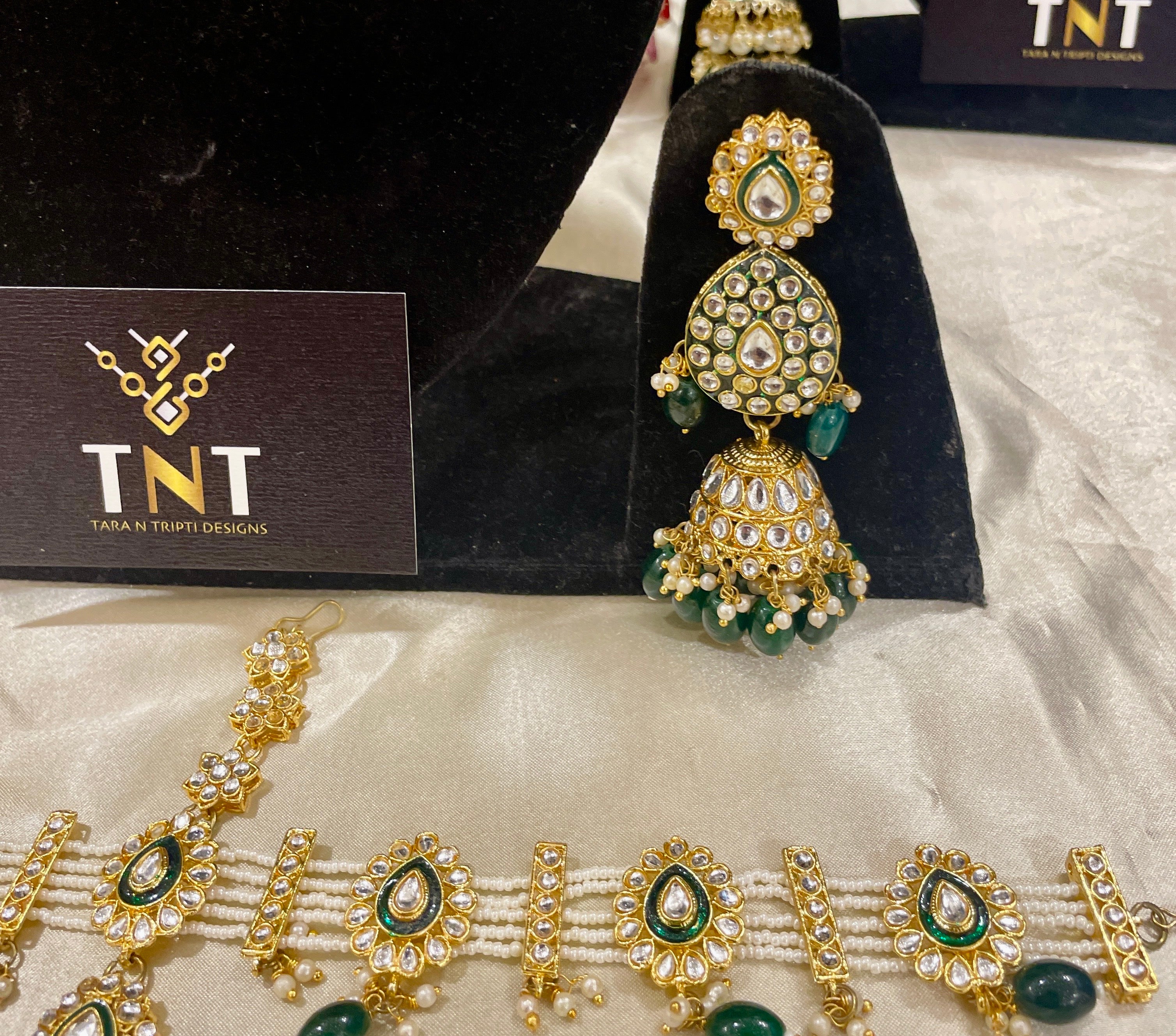 Katyayani bridal necklace set- green