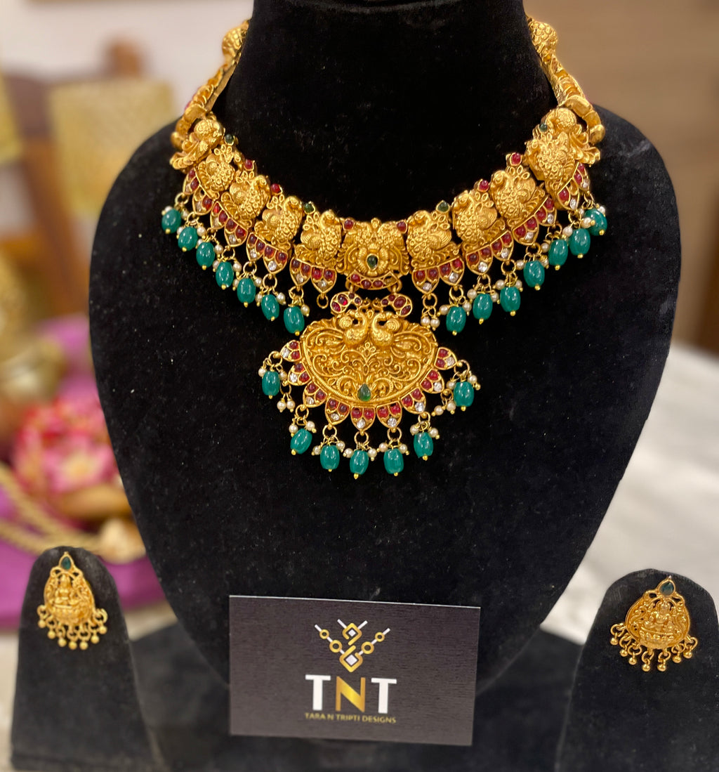 Mrinalini temple necklace set