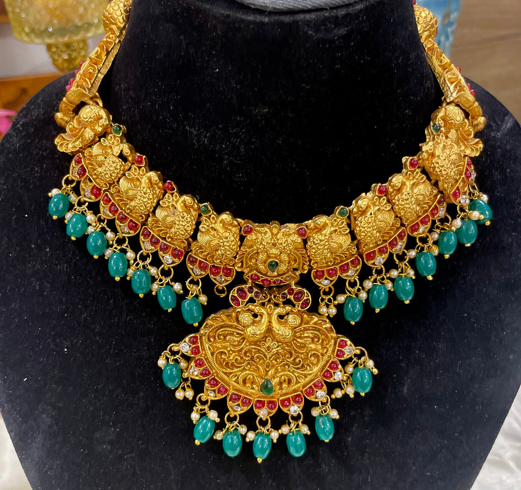 Mrinalini temple necklace set
