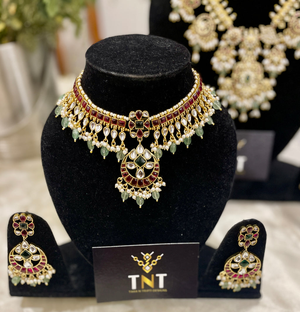 Chandrika kemp necklace set