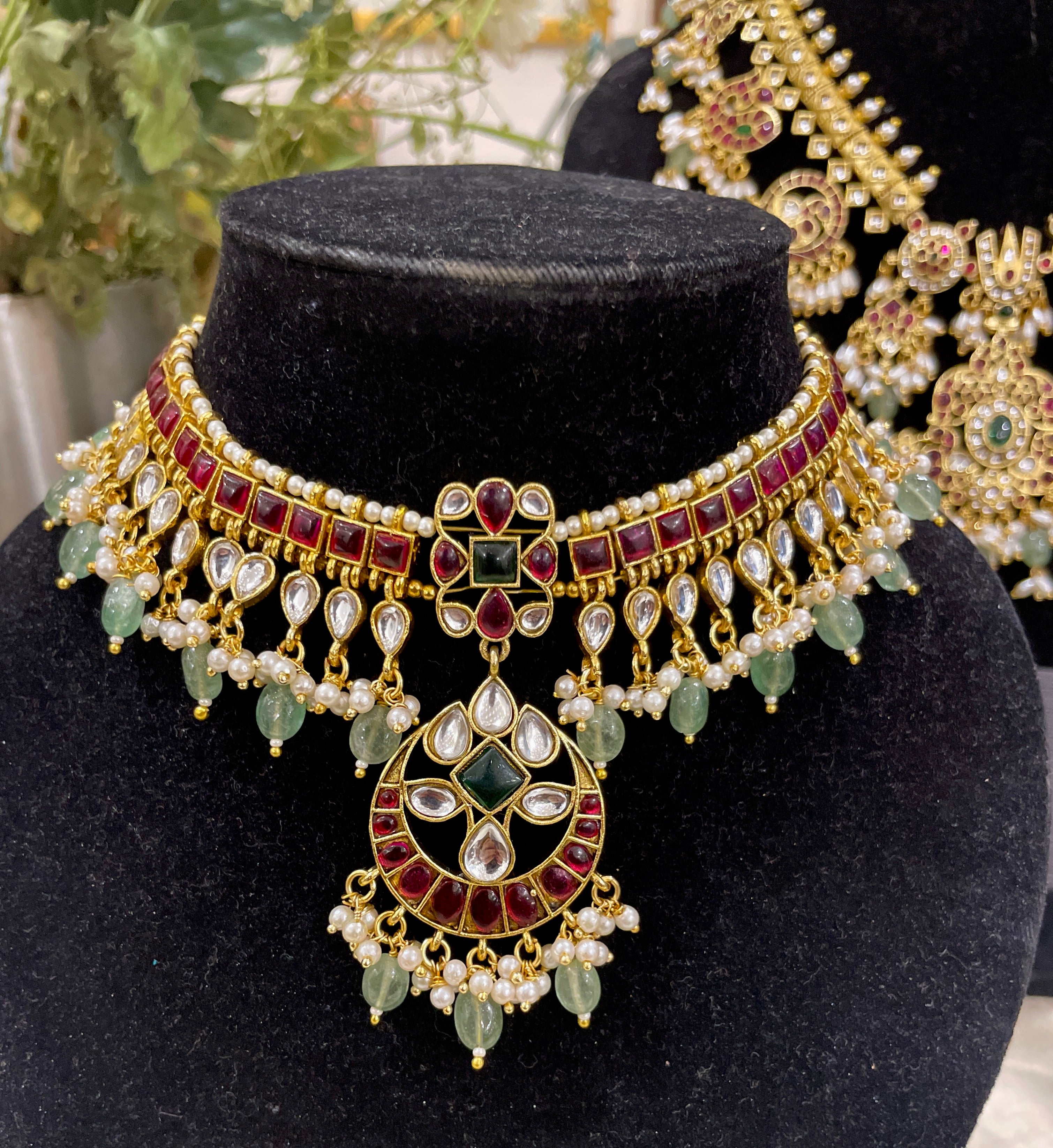 Chandrika kemp necklace set