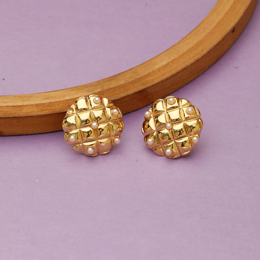 Flower anti tarnish studs - earrings