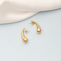 Water drop long anti tarnish earrings