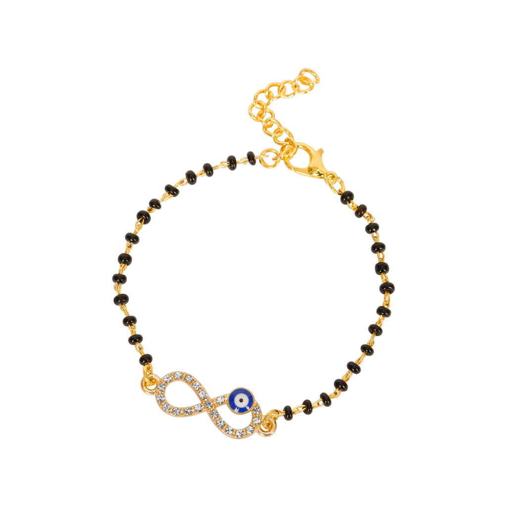 Anti tarnish Evil eye infinity mangalsutra bracelet