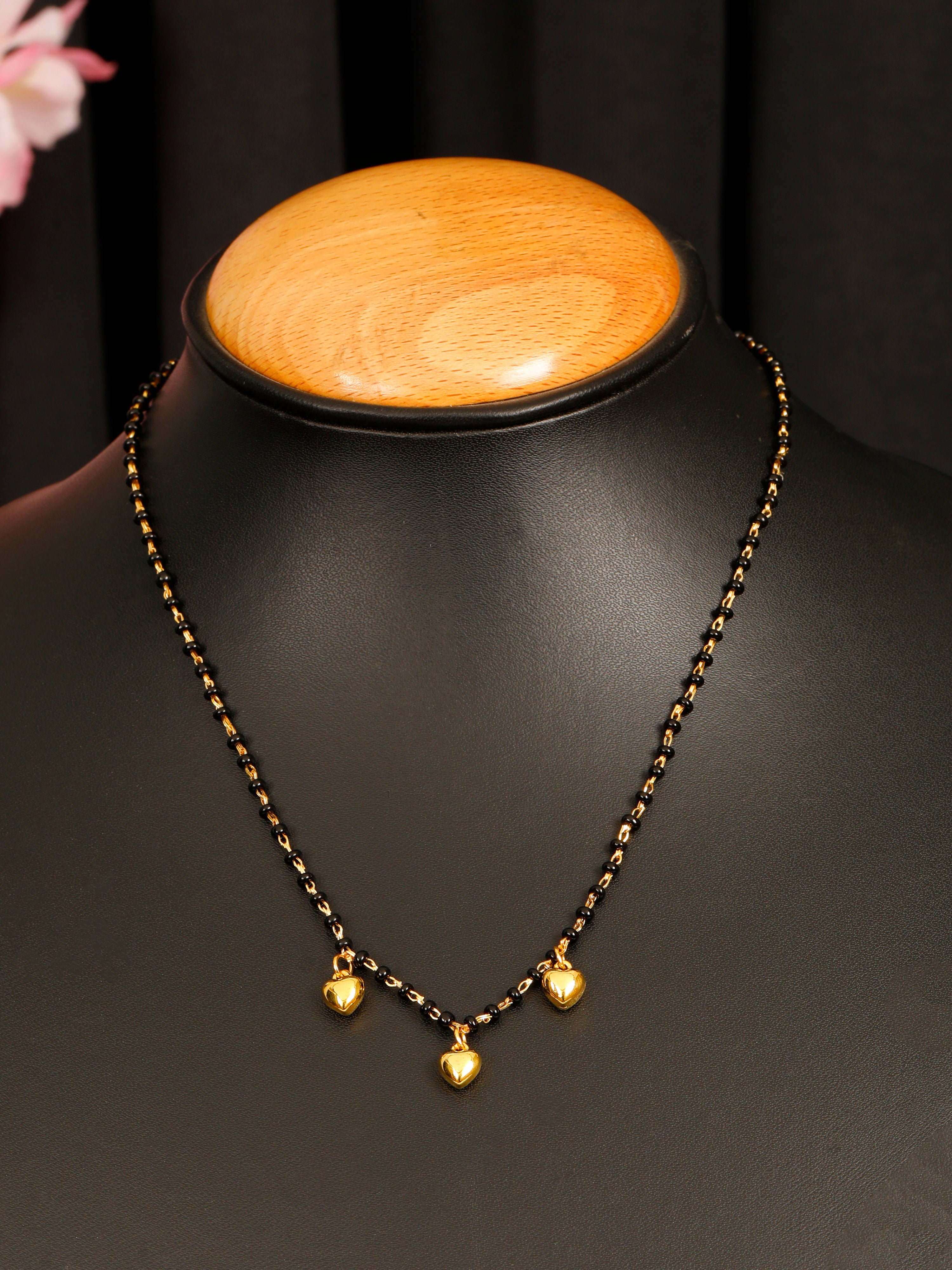 Triple heart anti tarnish mangalsutra for wonen