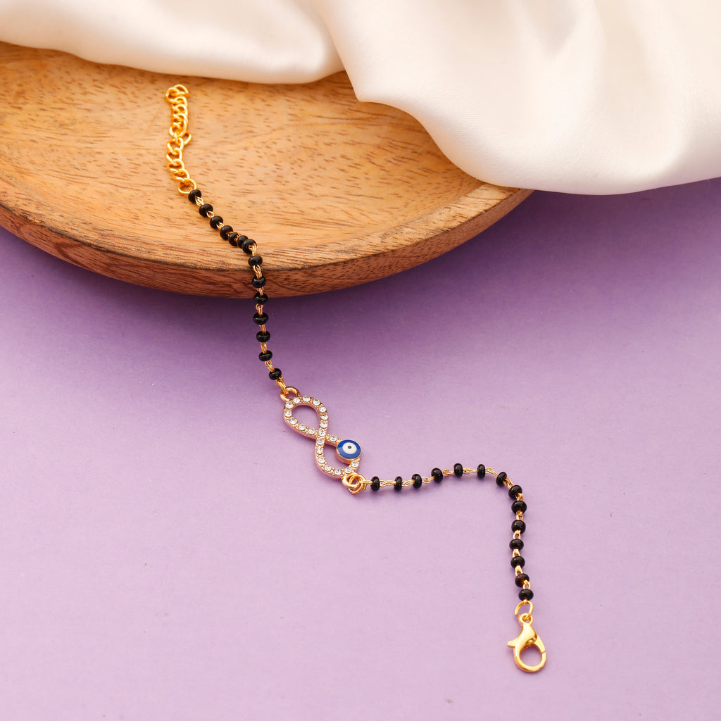 Anti tarnish Evil eye infinity mangalsutra bracelet