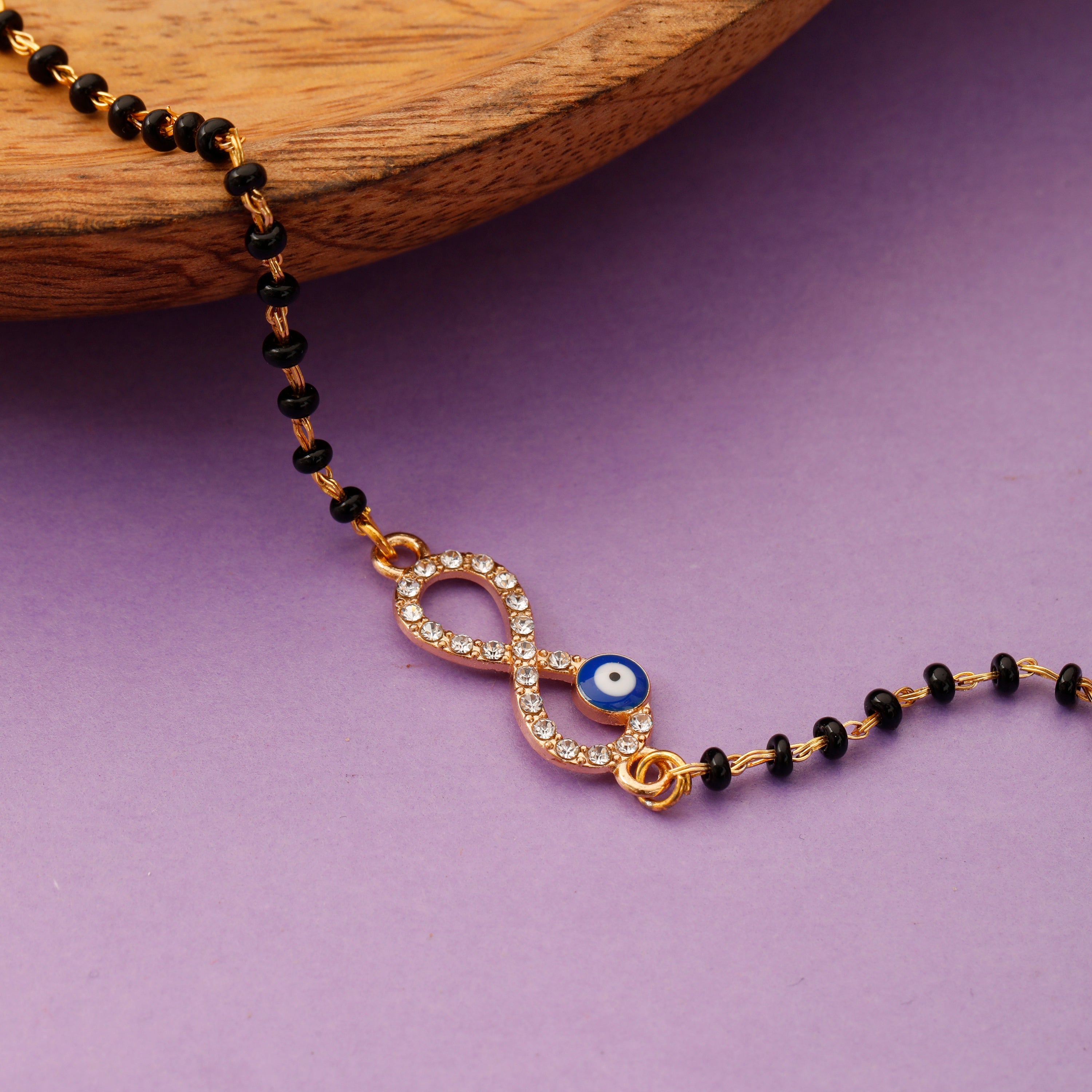 Anti tarnish Evil eye infinity mangalsutra bracelet