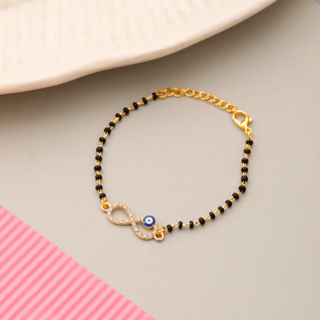 Anti tarnish Evil eye infinity mangalsutra bracelet