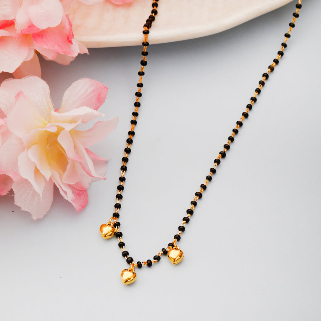 Triple heart anti tarnish mangalsutra for wonen