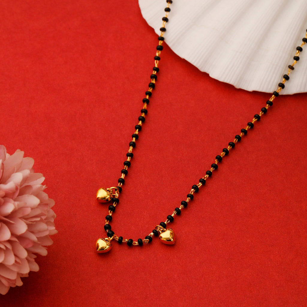 Triple heart anti tarnish mangalsutra for wonen