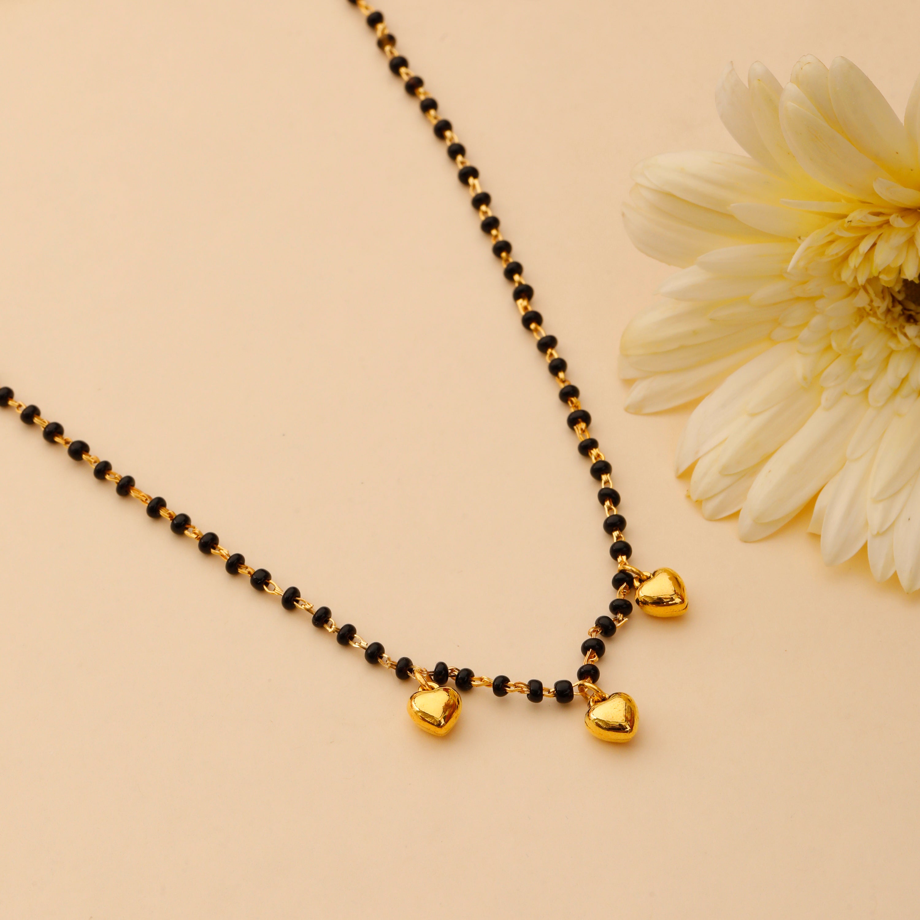 Triple heart anti tarnish mangalsutra for wonen